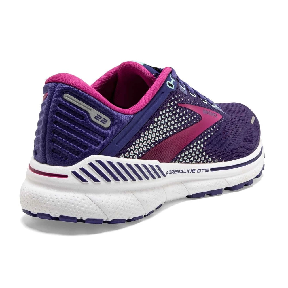BROOKS Adrenaline GTS 22 Womens Running Shoes Navy/Yucca/Pink 4 BROOKS Adrenaline GTS 22 Womens Running Shoes Navy/Yucca/Pink - Image 2