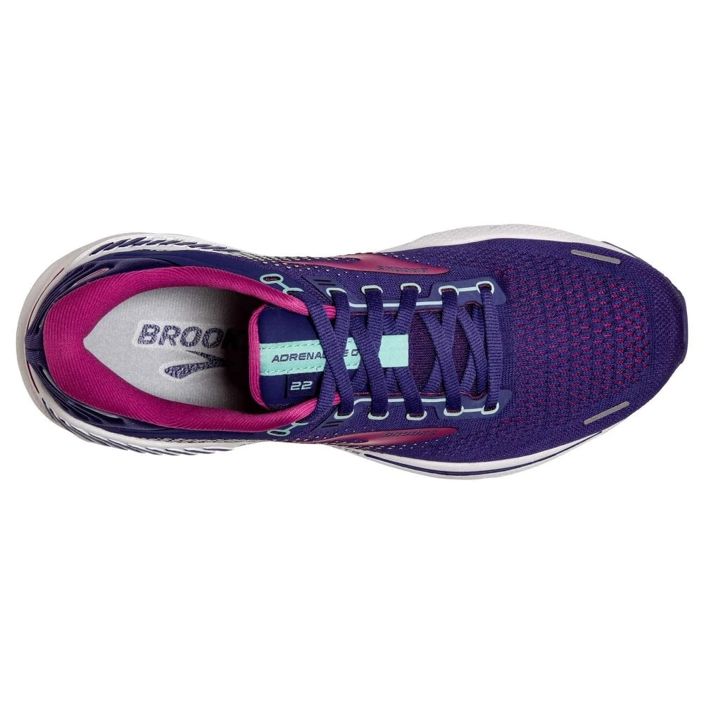 BROOKS Adrenaline GTS 22 Womens Running Shoes Navy/Yucca/Pink 5 BROOKS Adrenaline GTS 22 Womens Running Shoes Navy/Yucca/Pink - Image 3