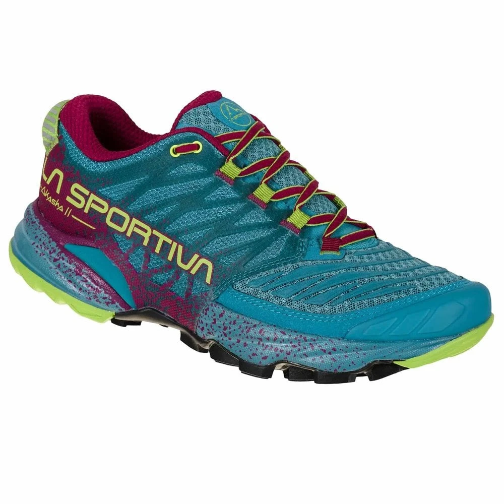 La Sportiva Akasha II Womens Trail Running Shoes Topaz/Red Plum 3 La Sportiva Akasha II Womens Trail Running Shoes Topaz/Red Plum