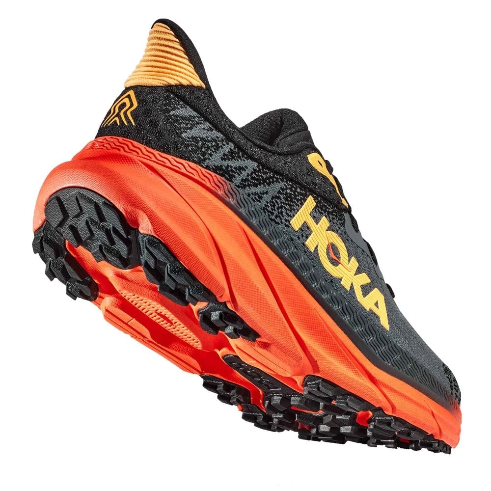 Hoka Challenger 7 Mens Trail Running Shoes Castlerock/Flame 5 Hoka Challenger 7 Mens Trail Running Shoes Castlerock/Flame - Image 3