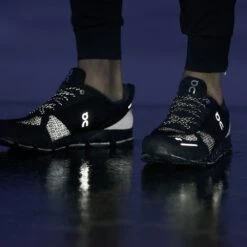 On Cloudflyer Waterproof Womens Road Running Shoes With Support Black & Lunar -Shoe Specialty Shop cloudflyer waterproof womens road running shoes with support black lunar p4716 15339 image