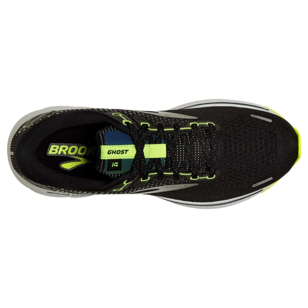 BROOKS Ghost 14 Mens Road Running Shoes Black/Nightlife/Spa Blue 4 BROOKS Ghost 14 Mens Road Running Shoes Black/Nightlife/Spa Blue - Image 2
