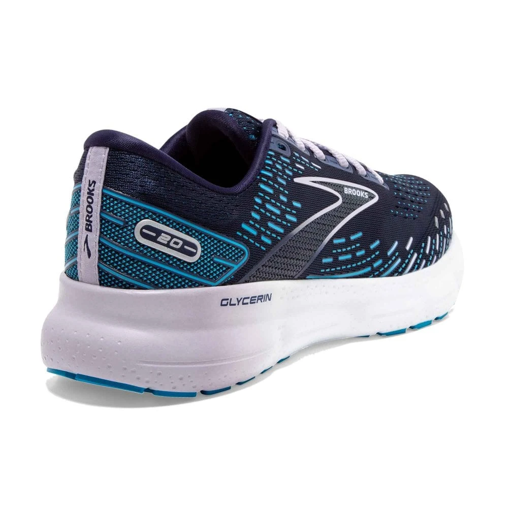 BROOKS Glycerin GTS 20 Wide D Womens Running Shoes Peacoat/Ocean/Pastel Lilac 4 BROOKS Glycerin GTS 20 Wide D Womens Running Shoes Peacoat/Ocean/Pastel Lilac - Image 2
