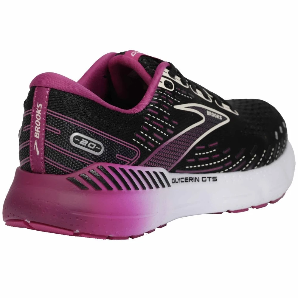 BROOKS Glycerin GTS 20 Womens Running Shoes Black/Fuchsia/Linen 4 BROOKS Glycerin GTS 20 Womens Running Shoes Black/Fuchsia/Linen - Image 2