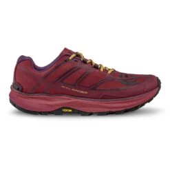 Topo Athletic MTN Racer Womens Trail Running Shoes Berry/Gold -Shoe Specialty Shop mtn racer womens cushioned low drop foot shape trail running shoes berry gold p5243 19688 image