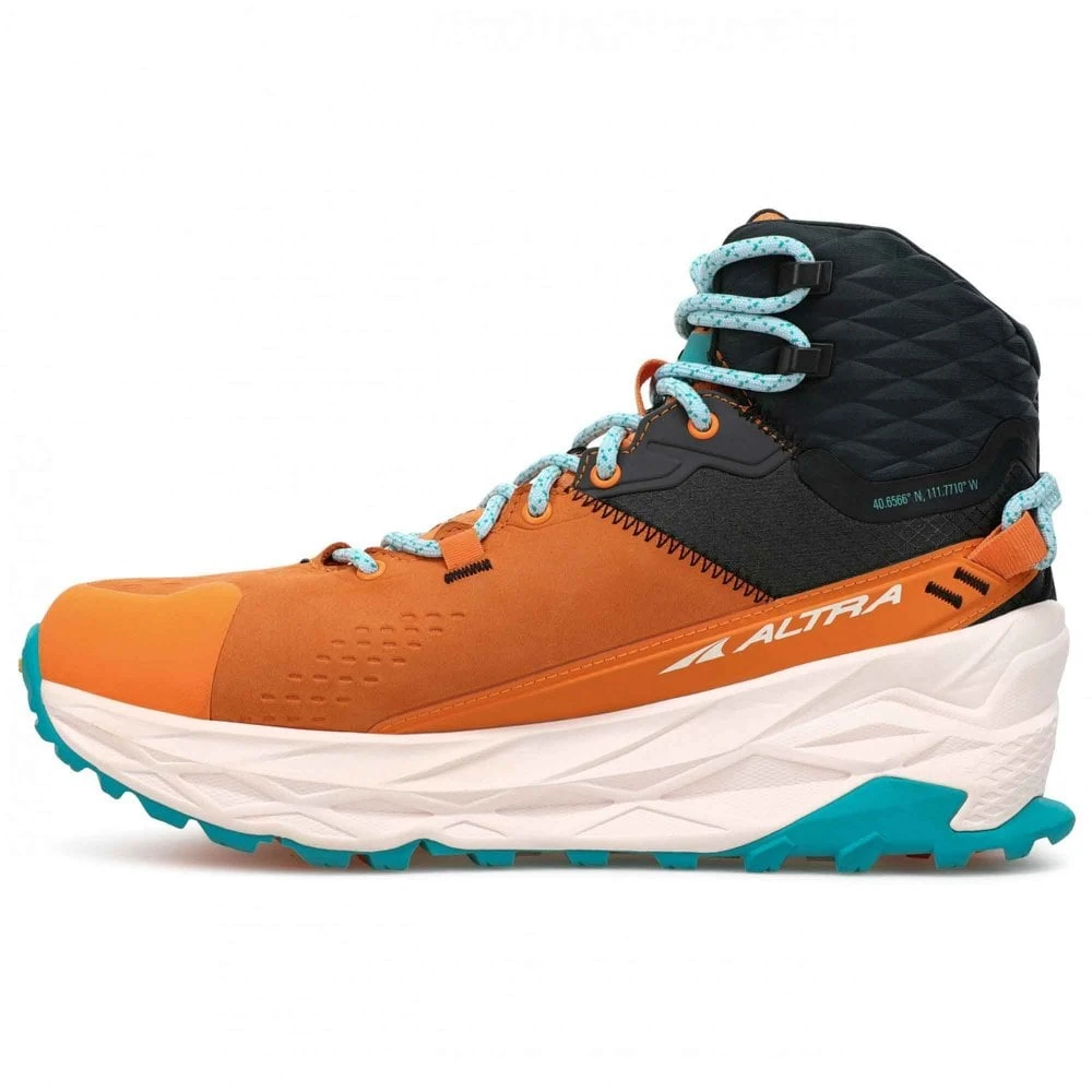Altra Olympus 5 Hike Mid GTX Womens Waterproof Hiking Boots Gray/Orange 6 Altra Olympus 5 Hike Mid GTX Womens Waterproof Hiking Boots Gray/Orange - Image 4