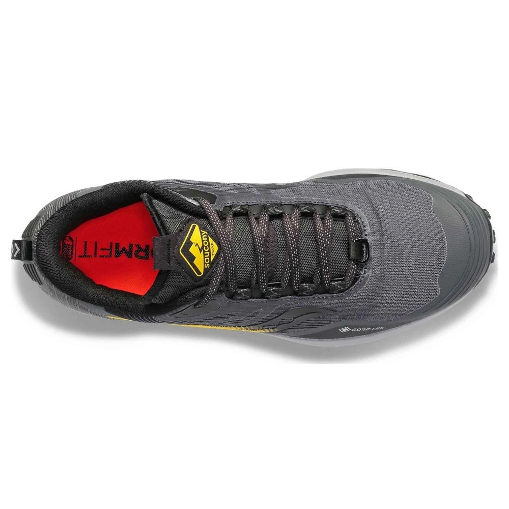 Saucony Peregrine 12 GTX Mens Waterproof Trail Running Shoes Shadow/Vizi 5 Saucony Peregrine 12 GTX Mens Waterproof Trail Running Shoes Shadow/Vizi - Image 3