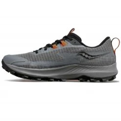 Saucony Peregrine 13 GTX Mens Waterproof Trail Running Shoes Gravel/Black -Shoe Specialty Shop peregrine 13 gtx mens waterproof trail running shoes gravel black p8015 31720 image